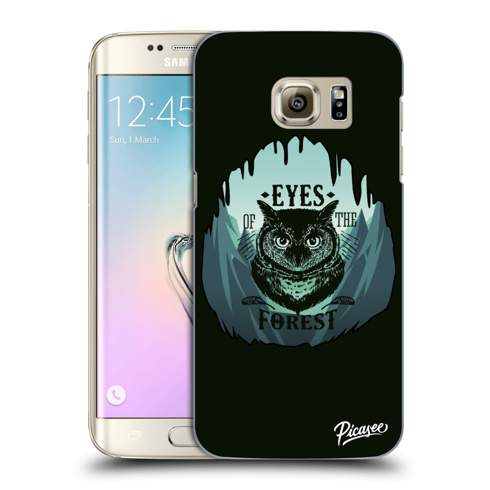 Picasee Samsung Galaxy S7 Edge G935F Hülle - Transparentes Silikon - Forest owl