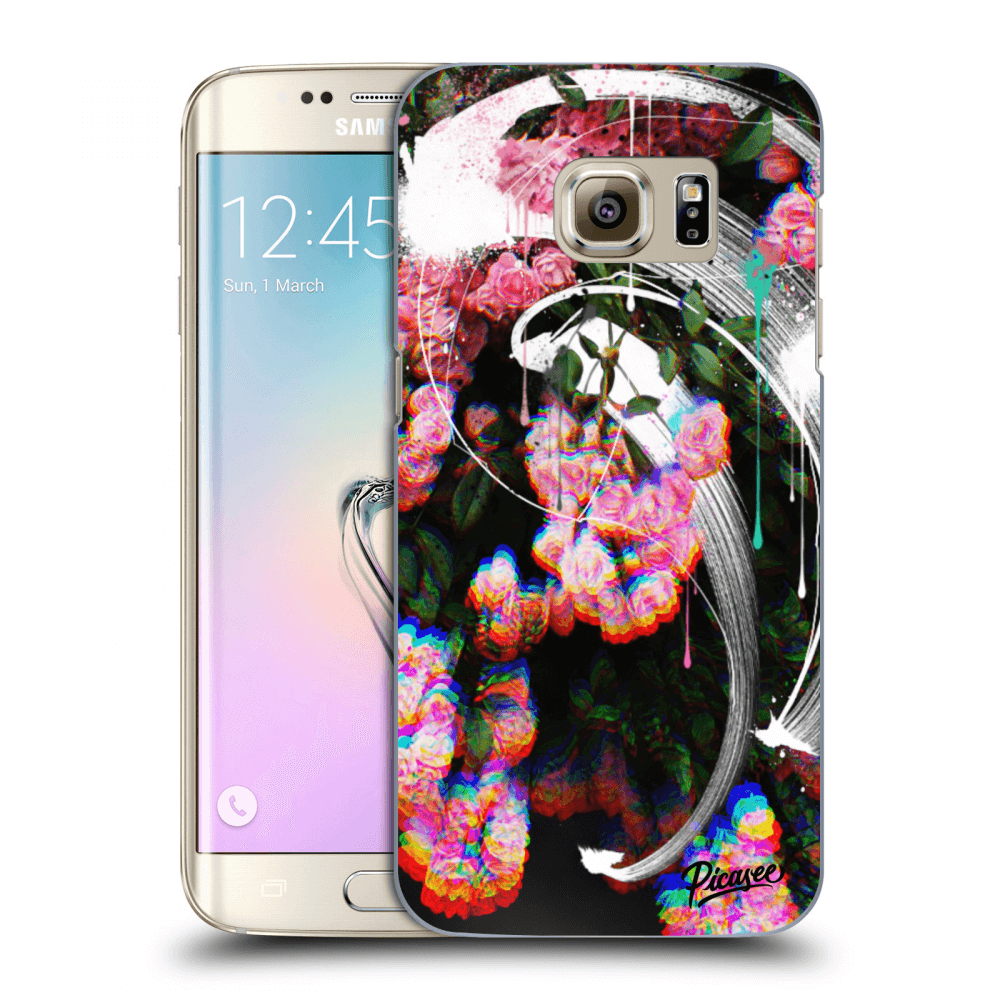 Picasee Samsung Galaxy S7 Edge G935F Hülle - Transparentes Silikon - Rosebush white