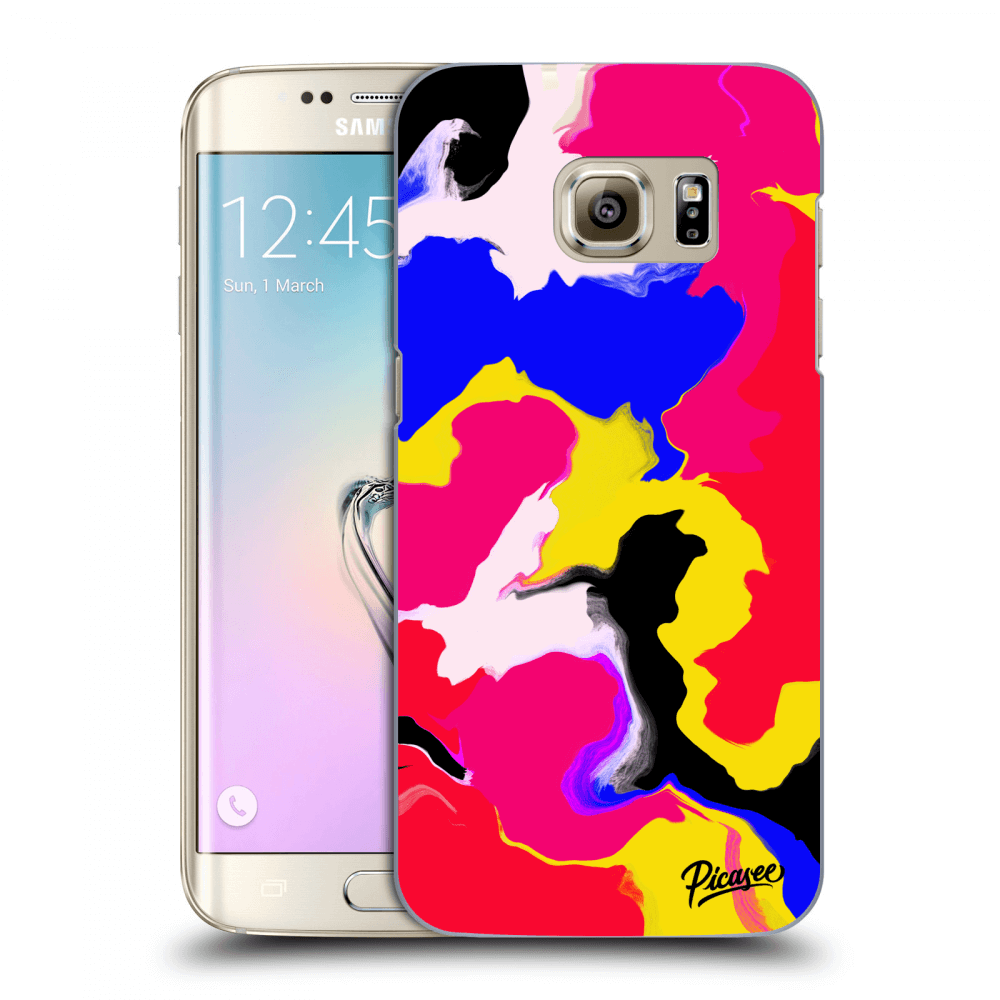 Picasee Samsung Galaxy S7 Edge G935F Hülle - Transparentes Silikon - Watercolor