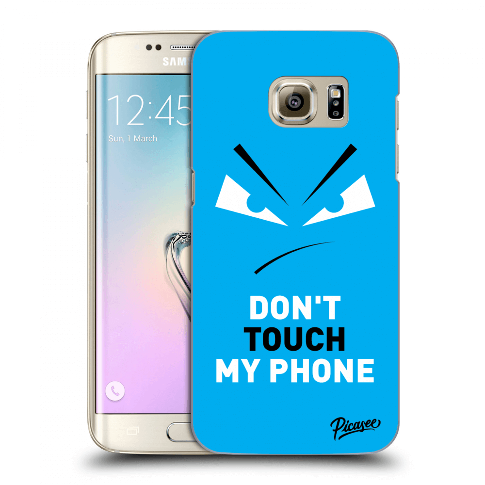 Picasee Samsung Galaxy S7 Edge G935F Hülle - Transparentes Silikon - Evil Eye - Blue