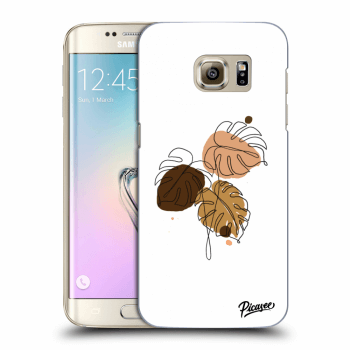 Picasee Samsung Galaxy S7 Edge G935F Hülle - Transparentes Silikon - Monstera
