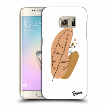 Picasee Samsung Galaxy S7 Edge G935F Hülle - Transparentes Silikon - Feather brown