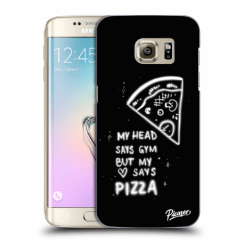Picasee Samsung Galaxy S7 Edge G935F Hülle - Transparentes Silikon - Pizza