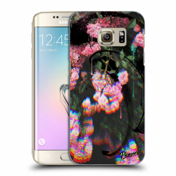Picasee Samsung Galaxy S7 Edge G935F Hülle - Transparentes Silikon - Rosebush black