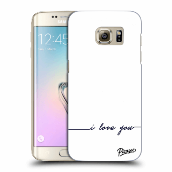 Picasee Samsung Galaxy S7 Edge G935F Hülle - Transparentes Silikon - I love you