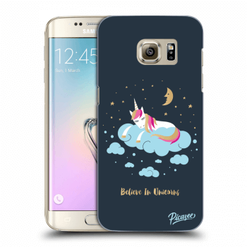 Picasee Samsung Galaxy S7 Edge G935F Hülle - Transparentes Silikon - Believe In Unicorns