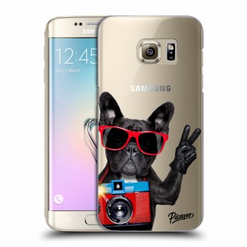 Picasee Samsung Galaxy S7 Edge G935F Hülle - Transparentes Silikon - French Bulldog