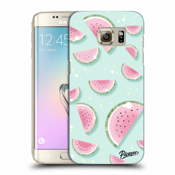 Picasee Samsung Galaxy S7 Edge G935F Hülle - Transparentes Silikon - Watermelon 2