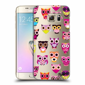 Picasee Samsung Galaxy S7 Edge G935F Hülle - Transparentes Silikon - Owls