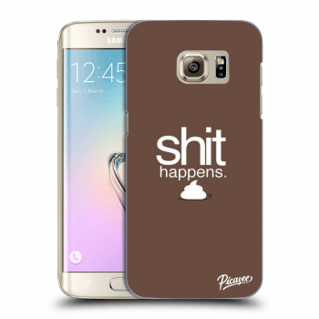 Picasee Samsung Galaxy S7 Edge G935F Hülle - Transparentes Silikon - Shit happens
