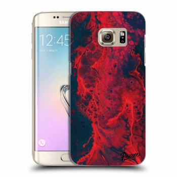 Picasee Samsung Galaxy S7 Edge G935F Hülle - Transparentes Silikon - Organic red