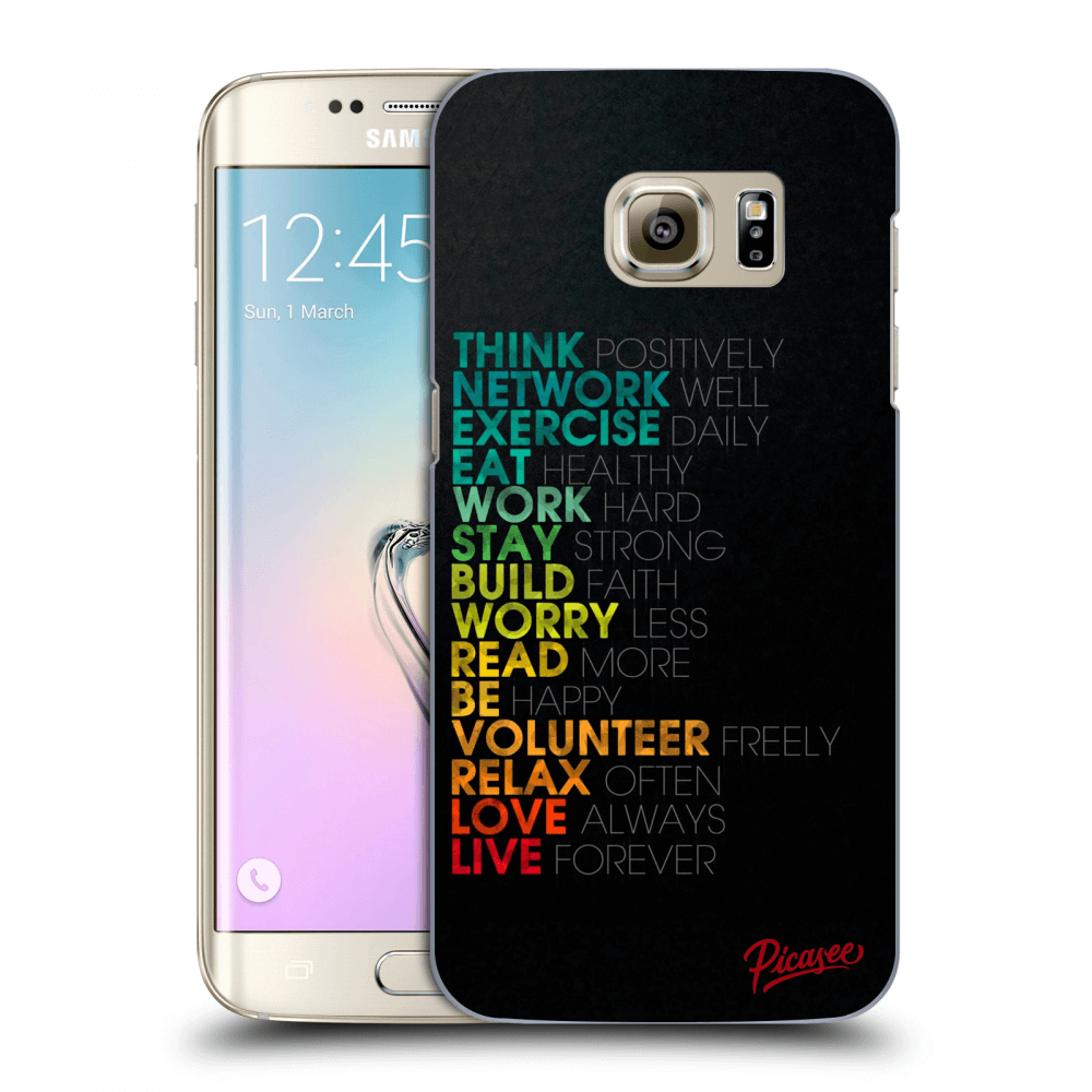 Picasee Samsung Galaxy S7 Edge G935F Hülle - Transparentes Silikon - Motto life