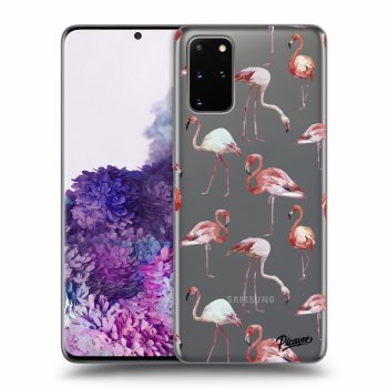 Picasee Samsung Galaxy S20+ G985F Hülle - Transparentes Silikon - Flamingos