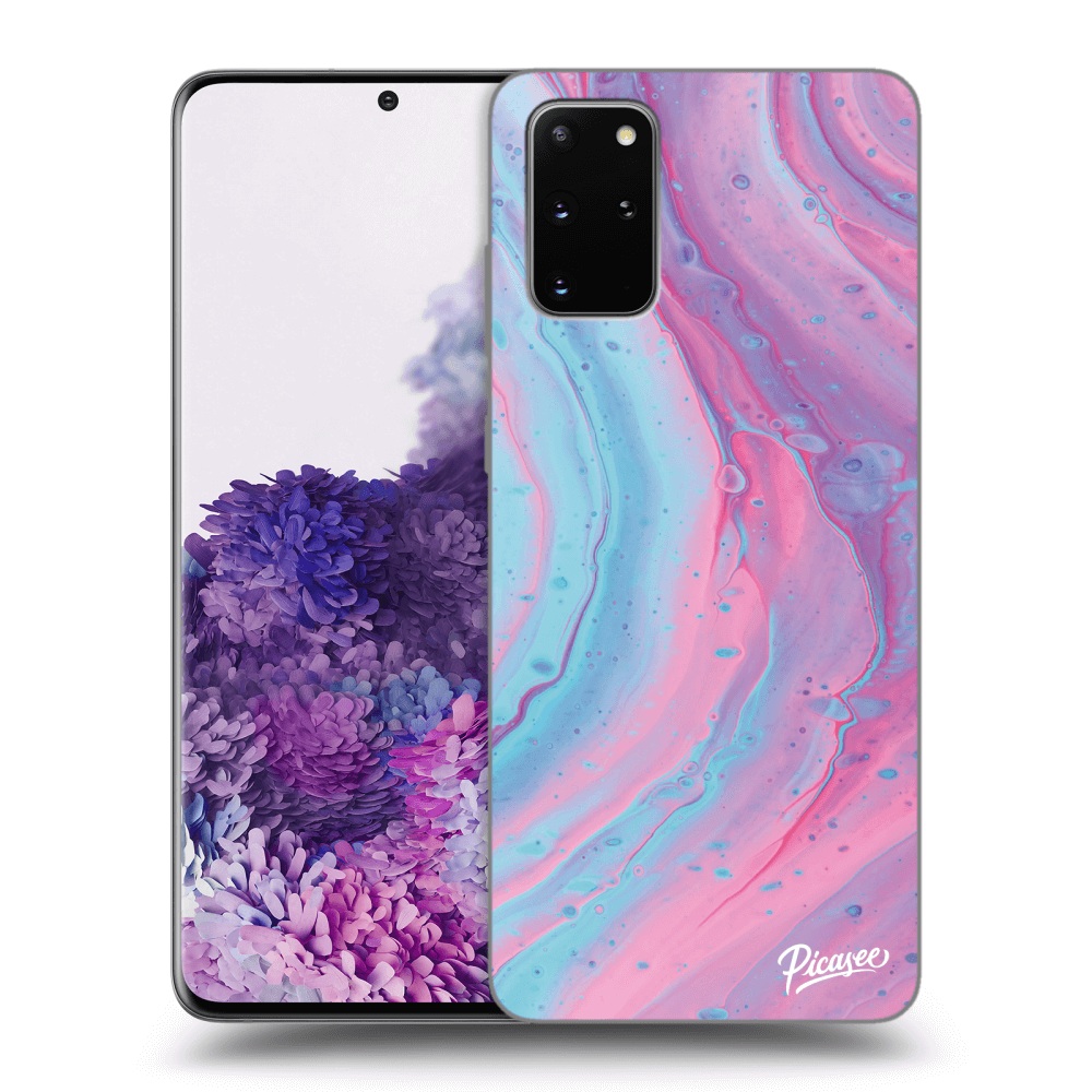 Picasee Samsung Galaxy S20+ G985F Hülle - Transparentes Silikon - Pink liquid