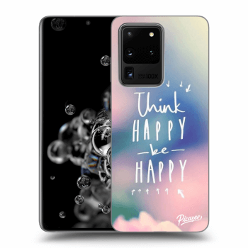 Picasee Samsung Galaxy S20 Ultra 5G G988F Hülle - Transparentes Silikon - Think happy be happy