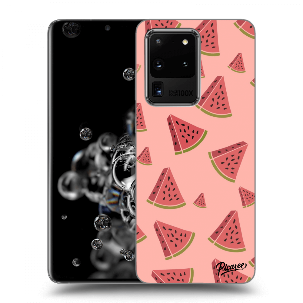 Picasee Samsung Galaxy S20 Ultra 5G G988F Hülle - Schwarzes Silikon - Watermelon