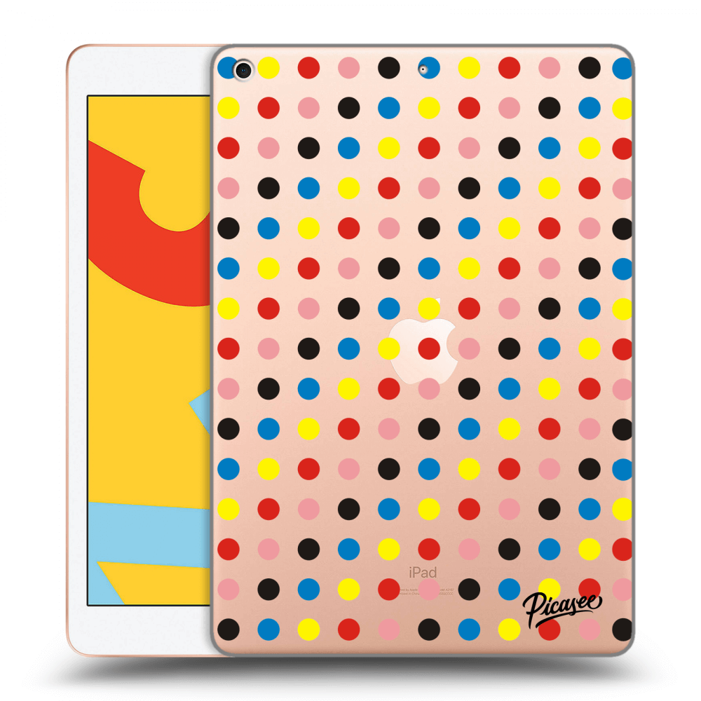 Picasee transparente Silikonhülle für Apple iPad 10.2" 2019 (7. gen) - Colorful dots