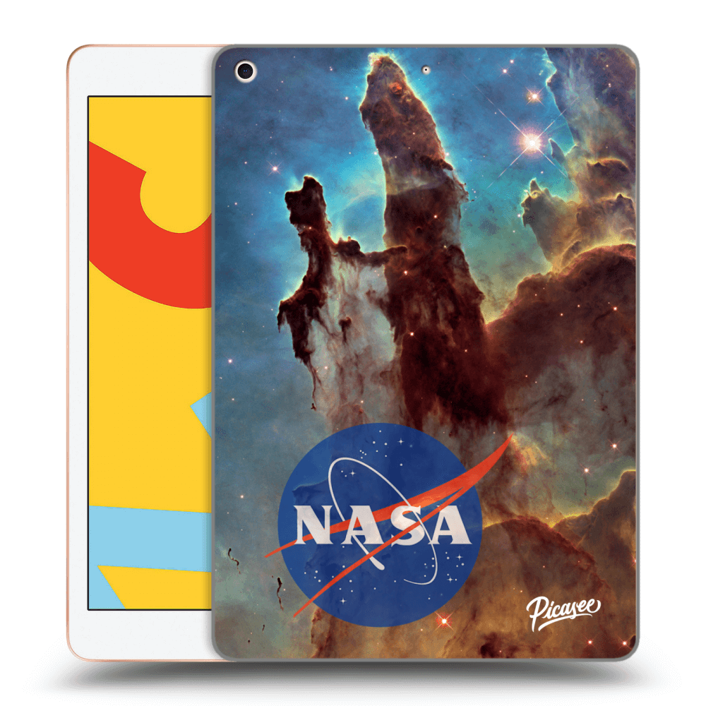 Picasee Schwarze Silikonhülle für Apple iPad 10.2" 2019 (7. gen) - Eagle Nebula