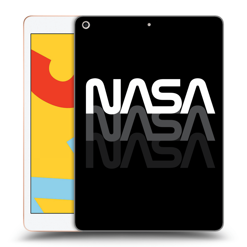 Picasee transparente Silikonhülle für Apple iPad 10.2" 2019 (7. gen) - NASA Triple
