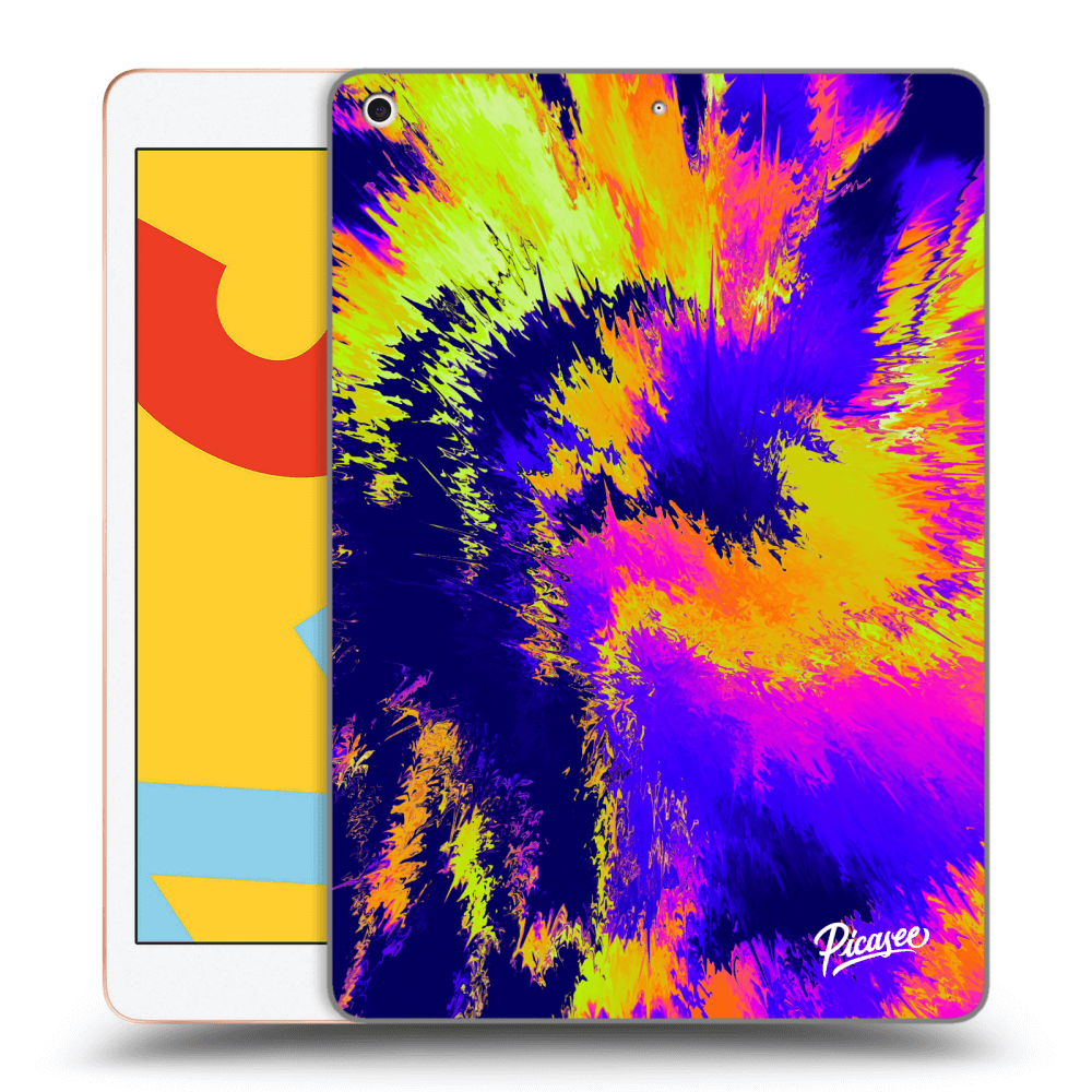 Picasee Schwarze Silikonhülle für Apple iPad 10.2" 2019 (7. gen) - Burn
