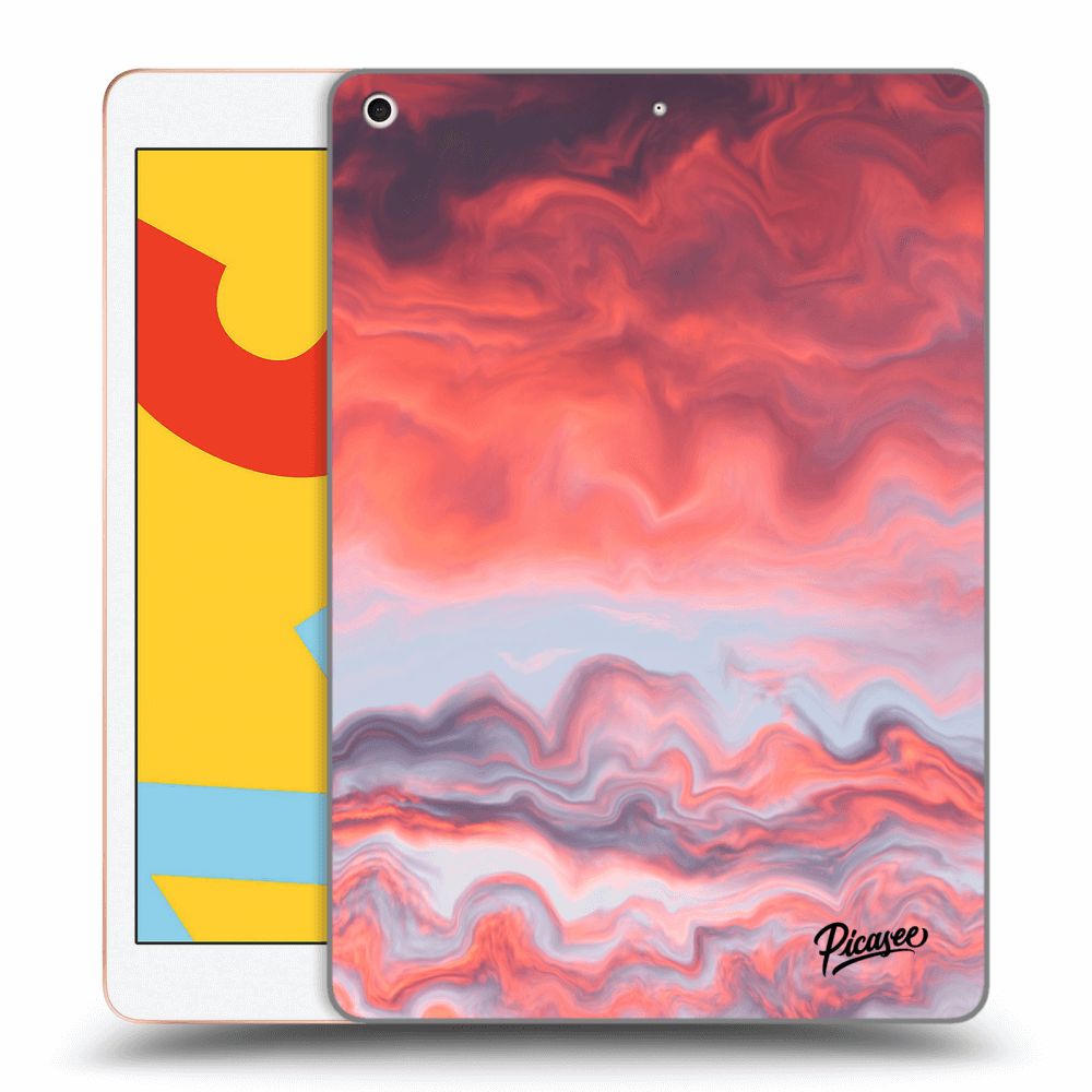 Picasee Schwarze Silikonhülle für Apple iPad 10.2" 2019 (7. gen) - Sunset