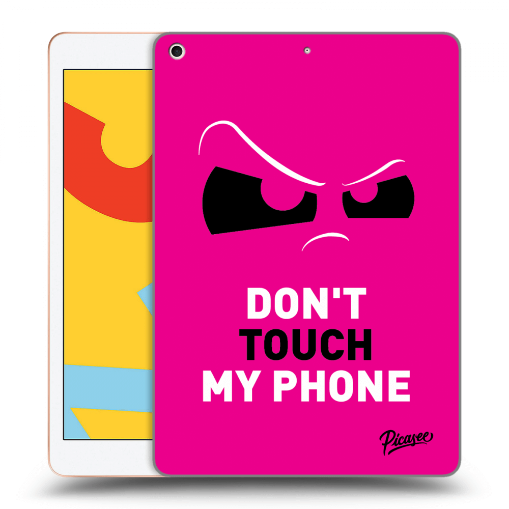 Picasee Schwarze Silikonhülle für Apple iPad 10.2" 2019 (7. gen) - Cloudy Eye - Pink