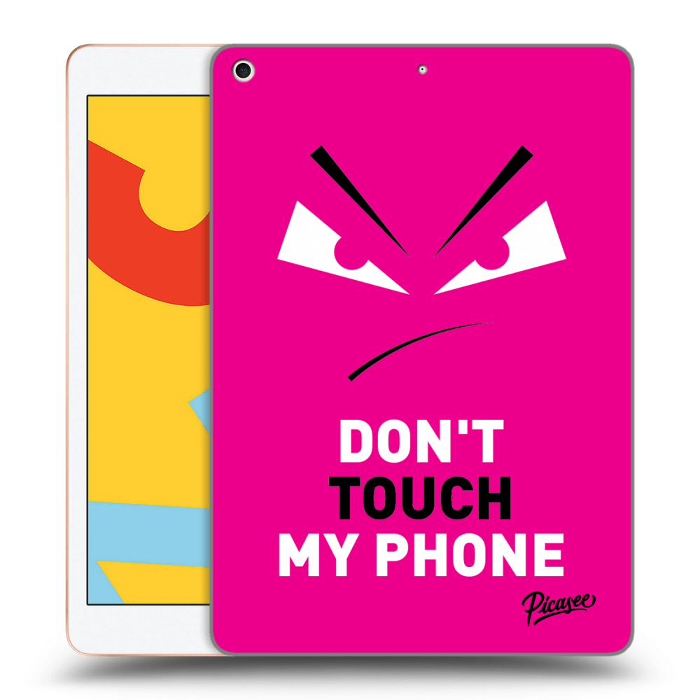Picasee transparente Silikonhülle für Apple iPad 10.2" 2019 (7. gen) - Evil Eye - Pink