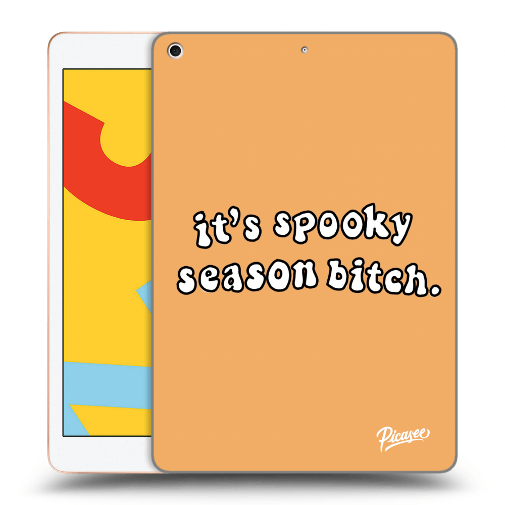 Picasee Schwarze Silikonhülle für Apple iPad 10.2" 2019 (7. gen) - Spooky season