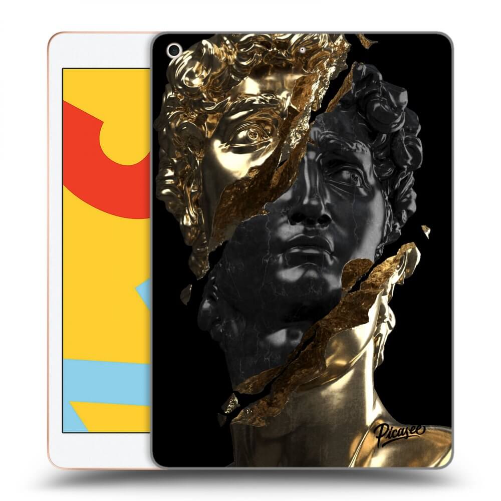 Picasee Schwarze Silikonhülle für Apple iPad 10.2" 2019 (7. gen) - Gold - Black