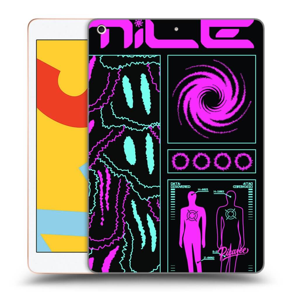Picasee Schwarze Silikonhülle für Apple iPad 10.2" 2019 (7. gen) - HYPE SMILE