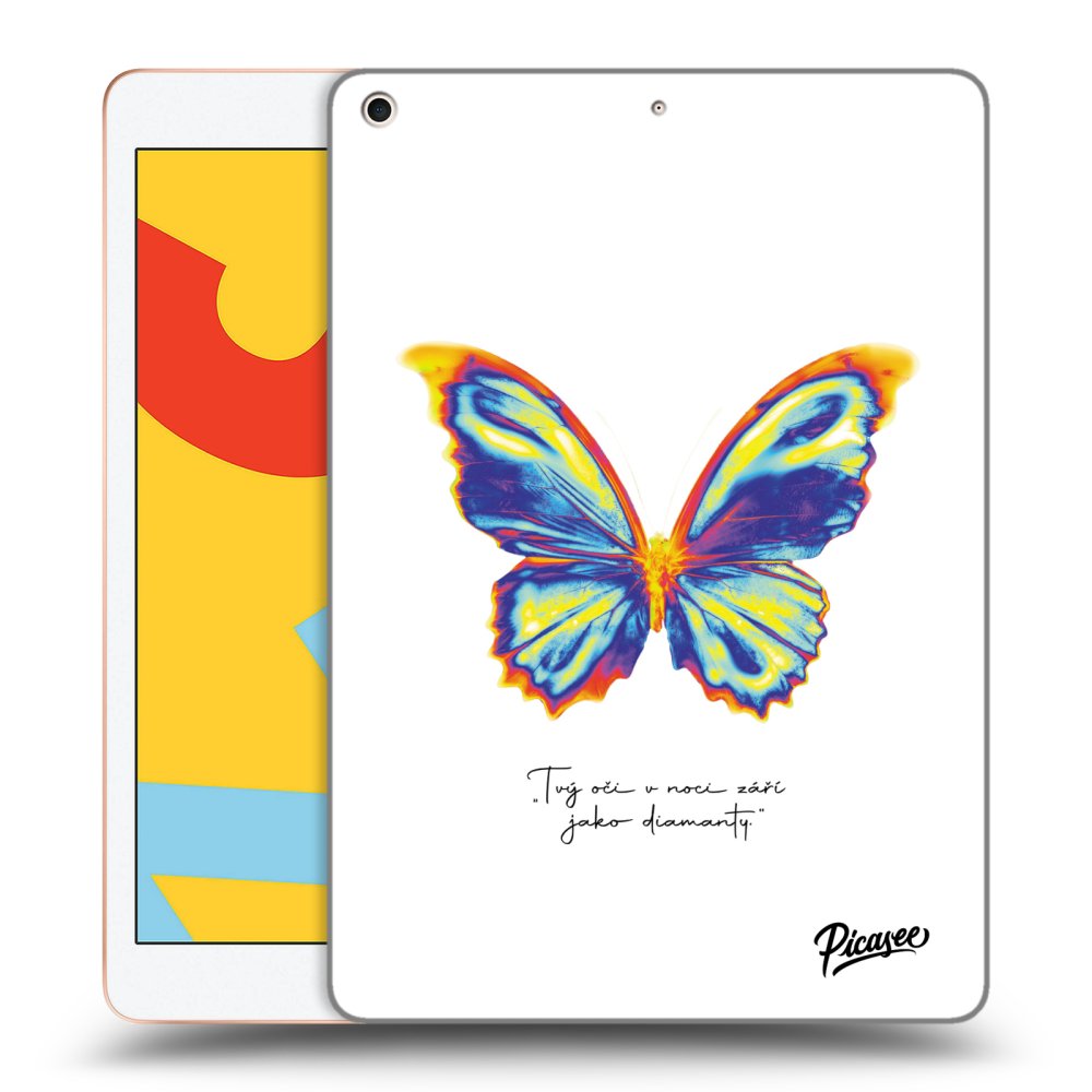 Picasee transparente Silikonhülle für Apple iPad 10.2" 2019 (7. gen) - Diamanty White