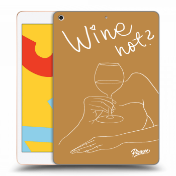 Picasee transparente Silikonhülle für Apple iPad 10.2" 2019 (7. gen) - Wine not
