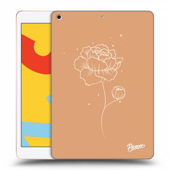 Picasee Schwarze Silikonhülle für Apple iPad 10.2" 2019 (7. gen) - Peonies
