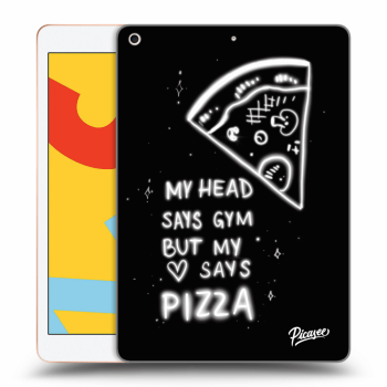 Picasee Schwarze Silikonhülle für Apple iPad 10.2" 2019 (7. gen) - Pizza