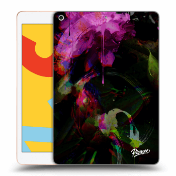 Picasee Schwarze Silikonhülle für Apple iPad 10.2" 2019 (7. gen) - Peony Color