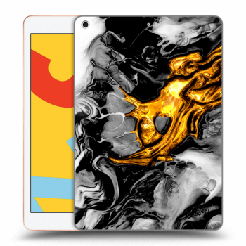 Picasee transparente Silikonhülle für Apple iPad 10.2" 2019 (7. gen) - Black Gold 2