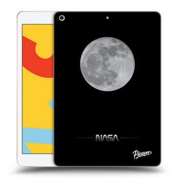 Picasee Schwarze Silikonhülle für Apple iPad 10.2" 2019 (7. gen) - Moon Minimal