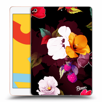 Picasee transparente Silikonhülle für Apple iPad 10.2" 2019 (7. gen) - Flowers and Berries