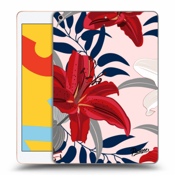 Picasee transparente Silikonhülle für Apple iPad 10.2" 2019 (7. gen) - Red Lily