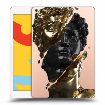Picasee transparente Silikonhülle für Apple iPad 10.2" 2019 (7. gen) - Gold - Black