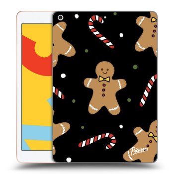 Picasee Schwarze Silikonhülle für Apple iPad 10.2" 2019 (7. gen) - Gingerbread