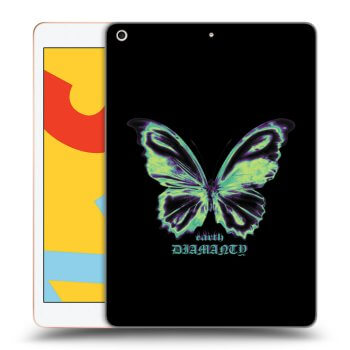Picasee Schwarze Silikonhülle für Apple iPad 10.2" 2019 (7. gen) - Diamanty Blue