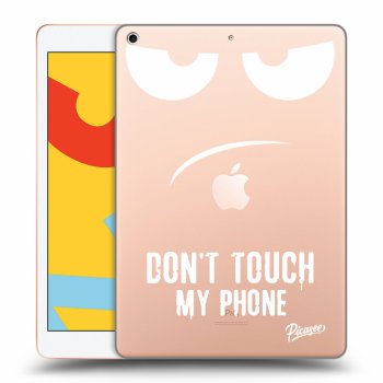 Picasee transparente Silikonhülle für Apple iPad 10.2" 2019 (7. gen) - Don't Touch My Phone