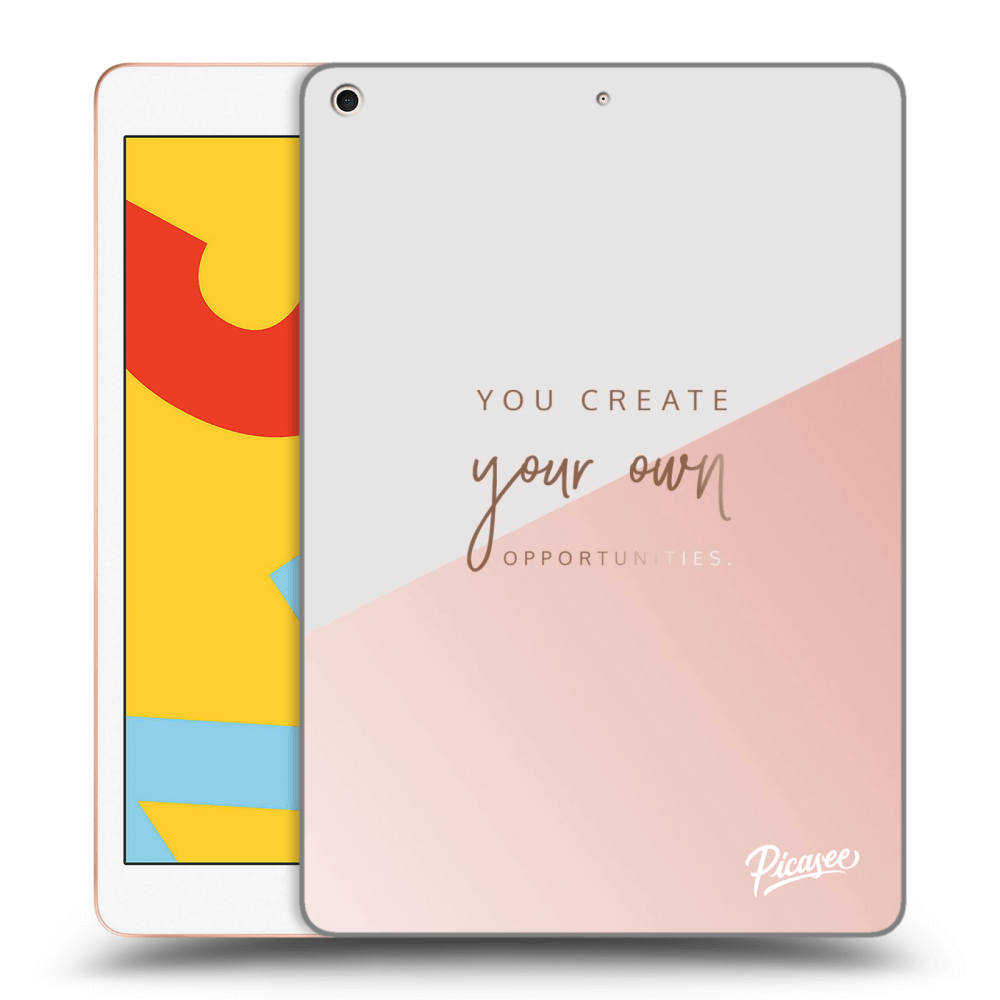 Picasee Schwarze Silikonhülle für Apple iPad 10.2" 2019 (7. gen) - You create your own opportunities