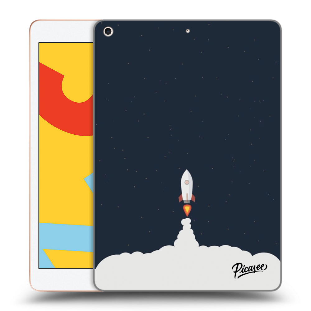 Picasee Schwarze Silikonhülle für Apple iPad 10.2" 2019 (7. gen) - Astronaut 2