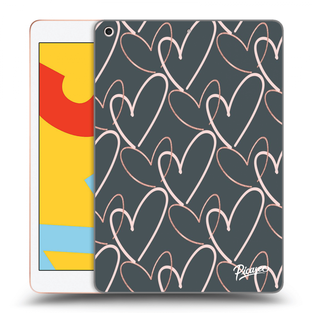 Picasee Schwarze Silikonhülle für Apple iPad 10.2" 2019 (7. gen) - Lots of love