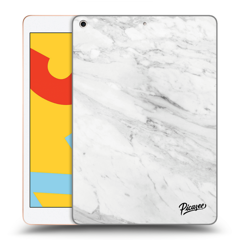 Picasee transparente Silikonhülle für Apple iPad 10.2" 2019 (7. gen) - White marble