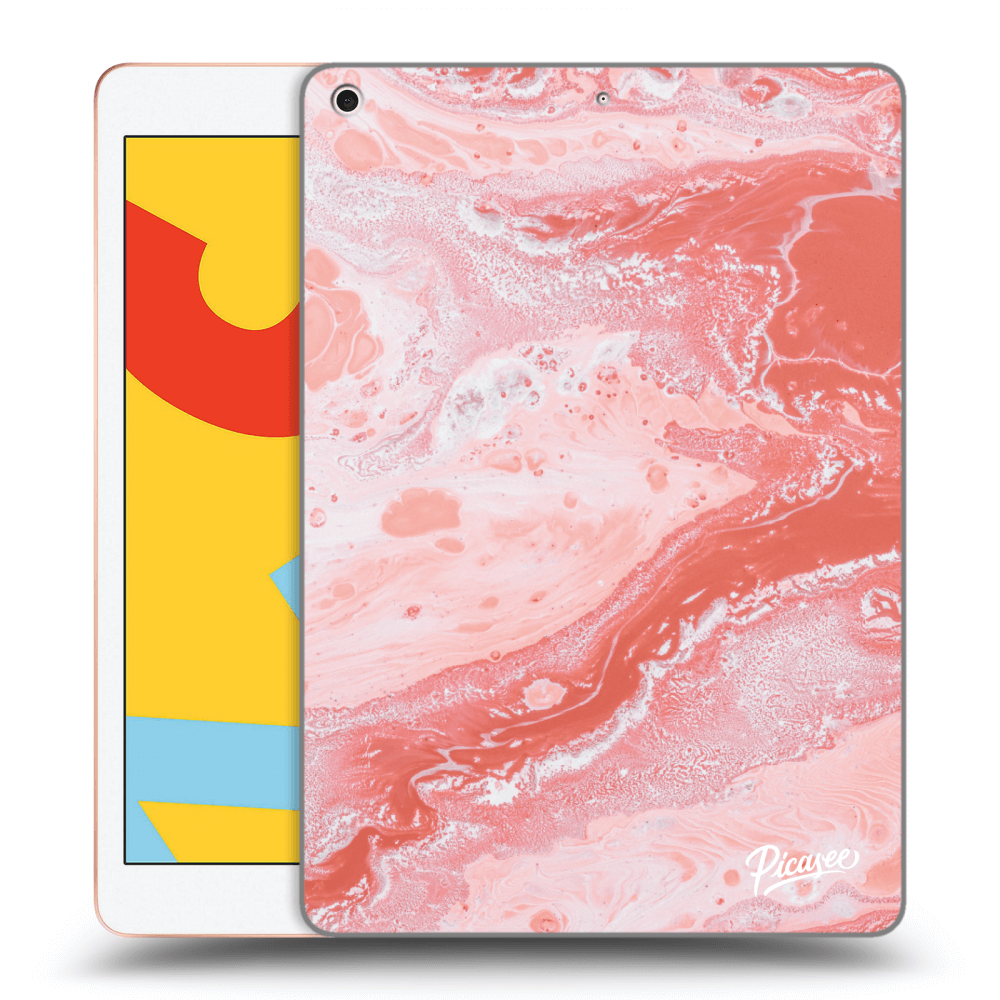 Picasee transparente Silikonhülle für Apple iPad 10.2" 2019 (7. gen) - Red liquid