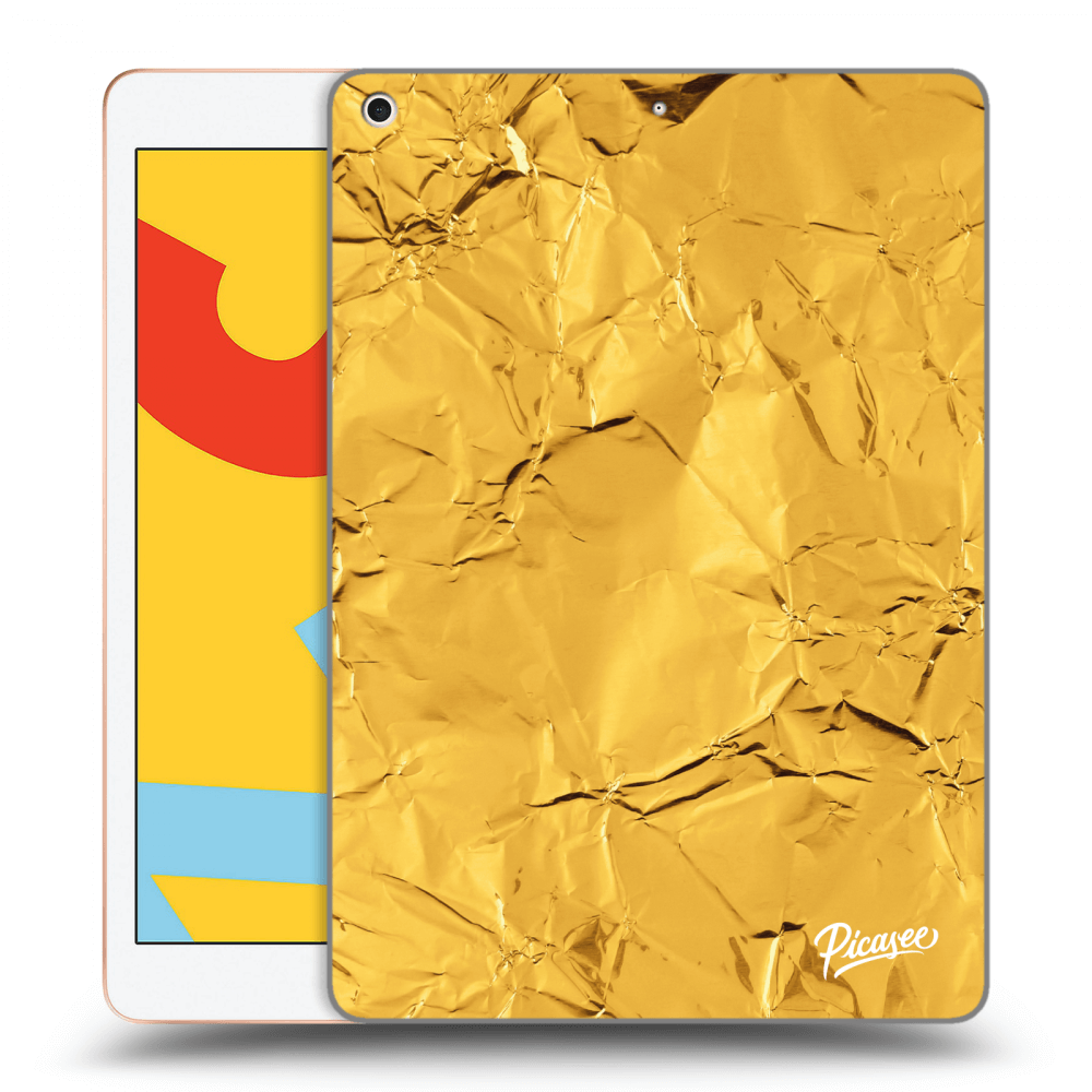 Picasee transparente Silikonhülle für Apple iPad 10.2" 2019 (7. gen) - Gold