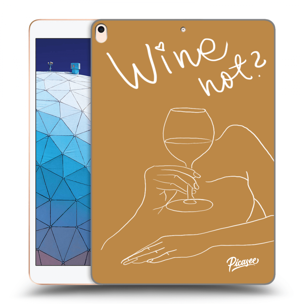 Picasee Schwarze Silikonhülle für Apple iPad Air 10.5" 2019 (3.gen) - Wine not